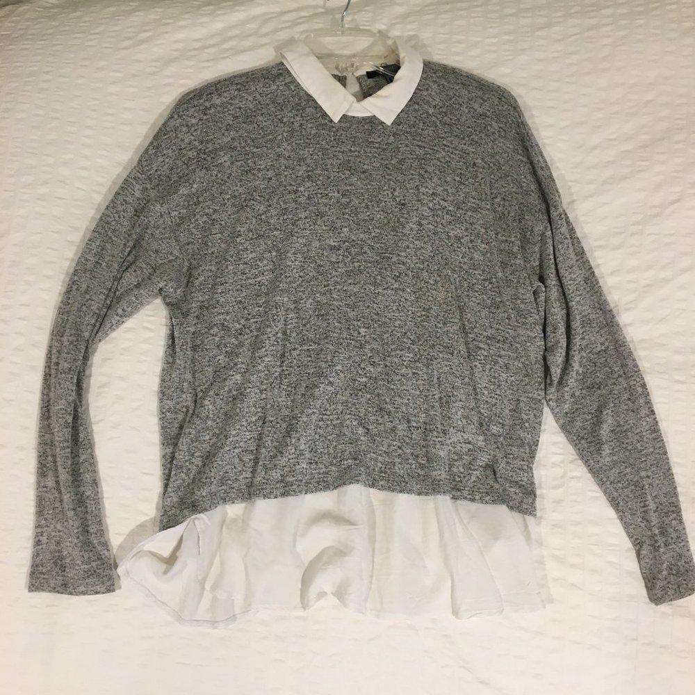 Forever 21 Layered Long Sleeve Sweater Blouse